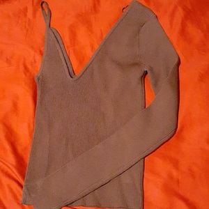 Zara brown knitted top